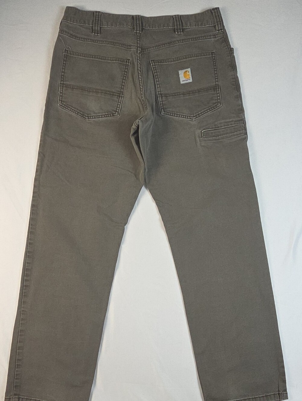 Carhartt Rugged Flex Gray Relaxed Fit Workwear Cotton Canvas Pants 32x30